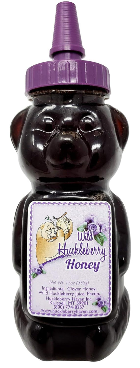 Huckleberry Haven Wild Huckleberry Honey Bear 12.0 oz