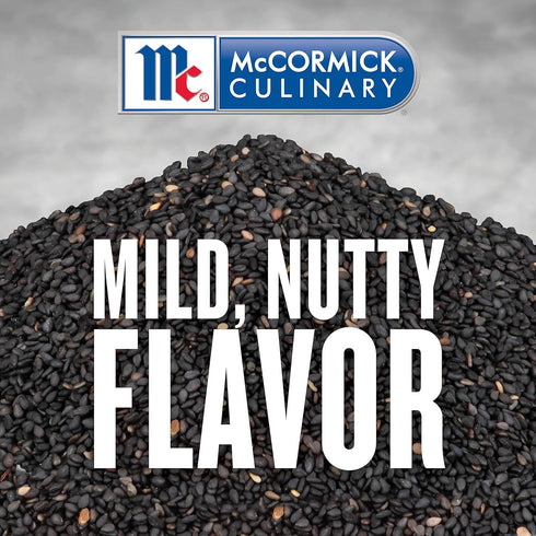 18 oz 18 McCormick Culinary Whole Black Sesame Seeds, - One Ounce Container of Black Sesame Seeds, Perfect