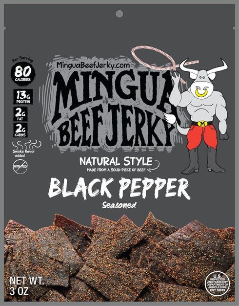 Mingua Beef Jerky (The Original) 3 oz Black Pepper