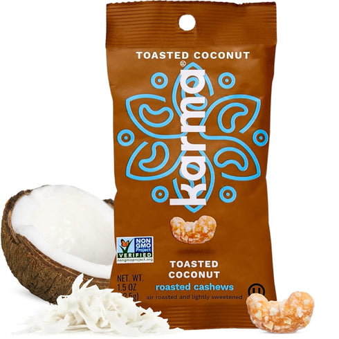 Toasted Coconut Cashews by Karma Nuts, Whole, Sweet, Roasted, Vegan, Gluten Free,