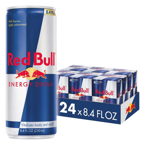 Red Bull Energy Drink with 80mg Caffeine plus Taurine & B Vitamins,