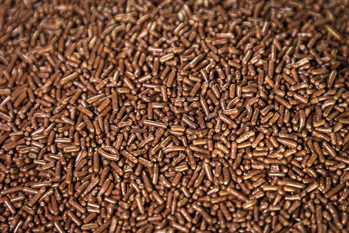 Sweet Evas 100% 1.5 LBS. NATURAL CHOCOLATE SPRINKLES. Gluten Free. Dairy Free. Egg Free. Soy Free. Nuts Free. Vegan.