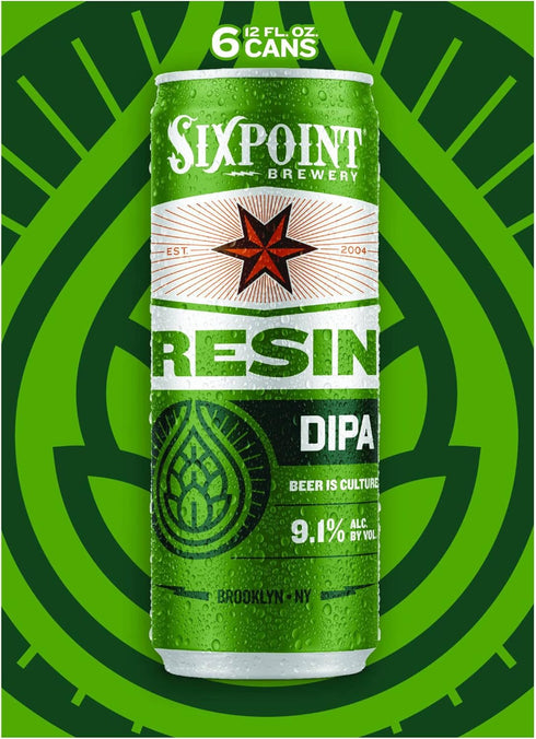 Sixpoint Brewery 6pk, 12 Oz Sixpoint, IPA Resin, Fl Cans