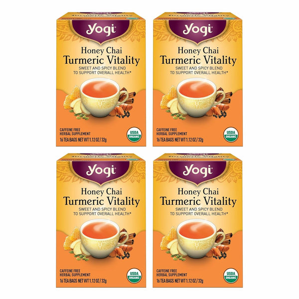 Yogi Tea Honey Chai Turmeric Vitality Tea - 16 Tea Bags per