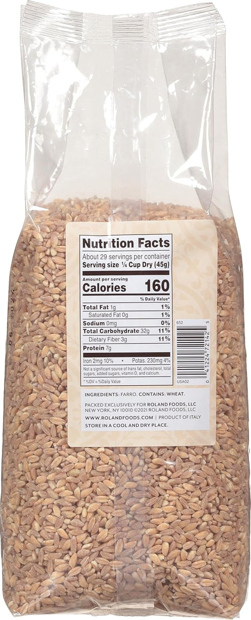 3 (Pack 4) Roland Foods Italian Farro, Pearled, Pound