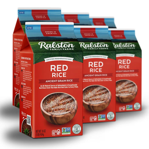 Ralston Family Farms Red Rice, 16 oz Carton: 6 Pack, American Grown,