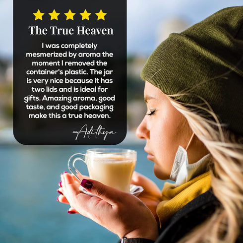 The Tea Heaven Masala Chai Tea Indian Loose Leaf Chai Tea with Whole Spices, 150 Grams (5.2 oz)