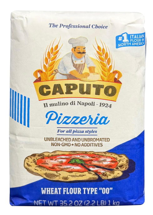 Antimo Caputo 00 1Kilo 140.8 2.2 (pack 4) Mulino Caputo Pizzeria Flour Bag, Ounce, pound