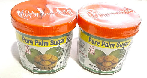 FOXCUP JHC 100% Pure Palm Sugar 14 oz. Product of Thailand (2 Packs)