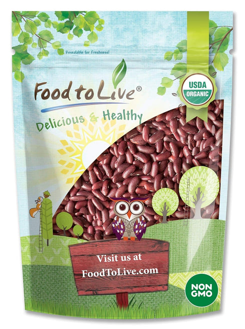 Food to Live - Organic Red Kidney Beans, 3 Pounds - Non-GMO,