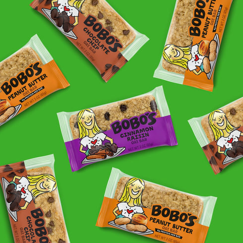 Pack 12 Bobo's Peanut Butter Oat Bars, Gluten Free, Non-GMO, Whole Grain Oats, of | Snack Bars | On-the-Go | Made