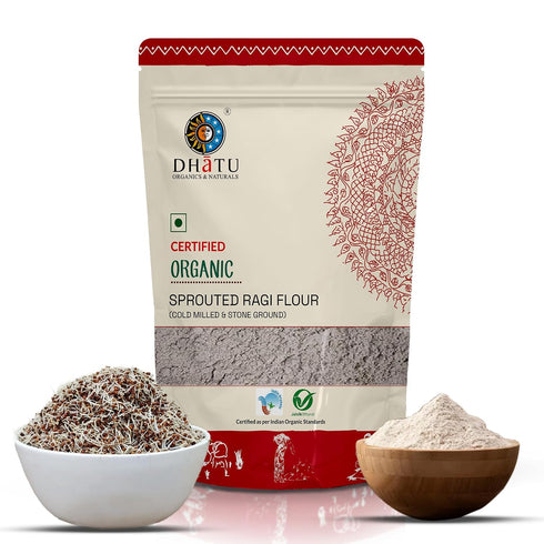 Dhatu 500g Sprouted Ragi Flour Organic Non Acid Forming Alkaline