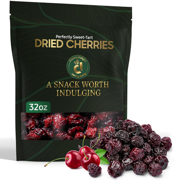 Cravers Delight Sweetened Dried Cherries Tart Cherry Pitted Dried Fruit, Low Added