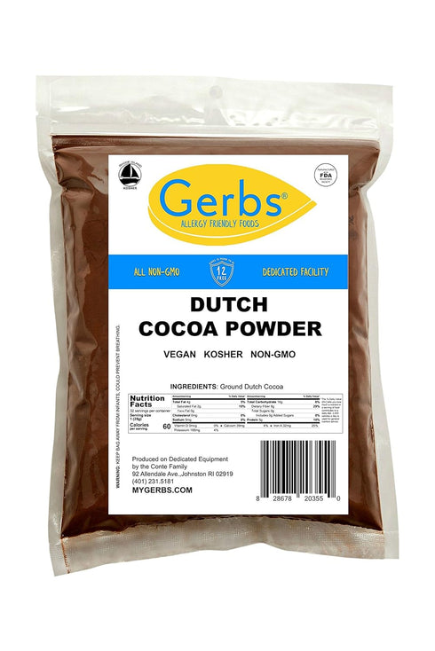 Gerbs Dutch Cocoa Powder 2 lbs. | 22-24% Cocoa Butter Fat, Resealable