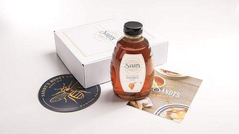 (2 lbs) Sandt's Golden Honey, Unfiltered Raw Honey, Non-GMO Genuine, Pure Honey