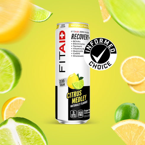1 5 12 Oz (Pack 12) FITAID ZERO, Keto-Friendly, Number Post-Workout Recovery Drink, Contains Zero Sugar, BCAAs