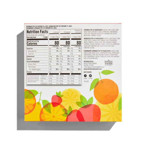 365 by Whole Foods Market 3 oz, 6 (Frozen) , Citrus Pop-Ups, fl ct