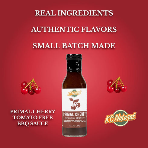 KC Natural Paleo AIP Barbecue Sauce, Primal Cherry, 14 oz, 1 Pack