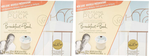 48 Count Wolfgang Puck Breakfast in Bed Coffee Single Serve Cups for Keurig