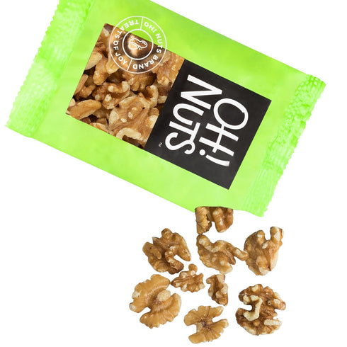 12 Packs (1.5 oz Oh! Nuts Walnuts Raw Individual Nut Snacks for On-the-Go - Convenient Nut Snacks for School - Bulk