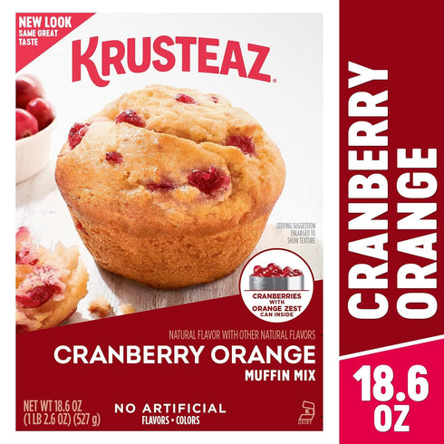Pack,Cinnamon Crumb(21 oz),Cranberry (18.6 oz),Wild (17.1 oz), (3 Krusteaz Variety Swirl Orange Muffin Mix Blueberry
