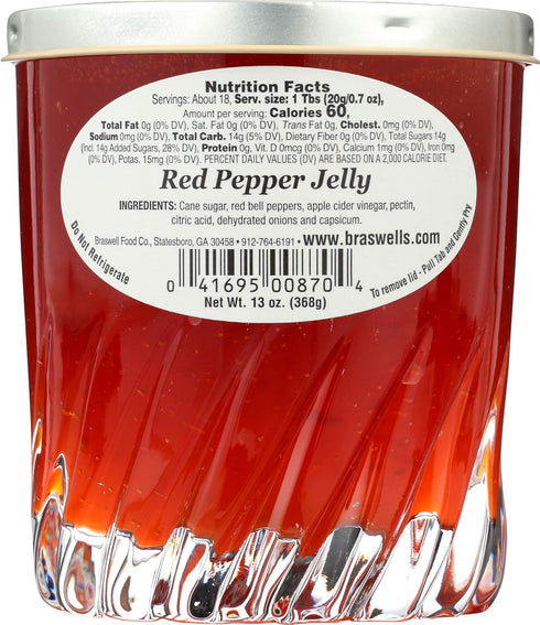 13 Braswells, Jelly Red Pepper, Ounce