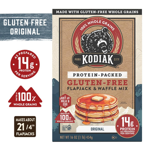 16oz (Pack 6) Kodiak Cakes Frontier Oat Gluten Free Protein Pancake and Waffle Mix