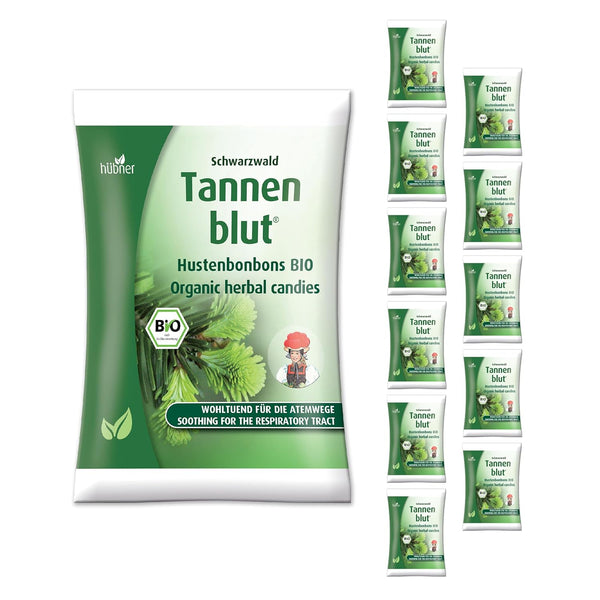 huebner Hubner Tannenblut Herb Filled Organic Candies for Cough, 2.6 Ounce Bag with