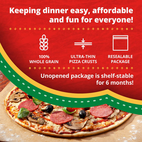 12" (3 Pack) Golden Home Bakery Products Ultra Thin Pizza Crust