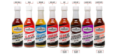 Pack (3-Pack) 5oz Adoboloco Hot Sauce OG Spicy Hamajang, Jalapeno, Pineapple Extremely Tasty Fiery Chili Pepper Sauce