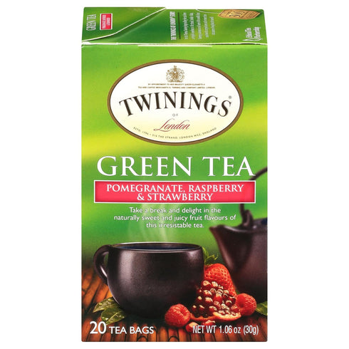 Twining Tea Green Pomegranate Raspberry Strawberry, 20 ct