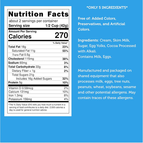 (5 (2.5oz, Arctic Farms Freeze Dried Premium Ice Cream That Does Not Melt Ingredients) Chocolate)