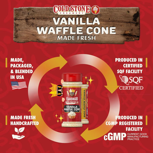 0 0 Cold Stone Creamery Ice Cream Seasoning Toppers by FlavorGod - Healthy Dessert Toppers - Calories, Sodium, Kosher