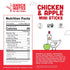 7g 60 0.5 (10 Pack) New Primal Snack Mates Chicken & Apple Sticks, Gluten Free Healthy Snacks for Kids, Low Sugar High