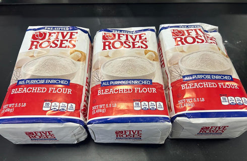 Generic 5.5 lb Pack 3 Five Roses All Purpose Enriched Bleached Flour, Pre-Sifted, Bags