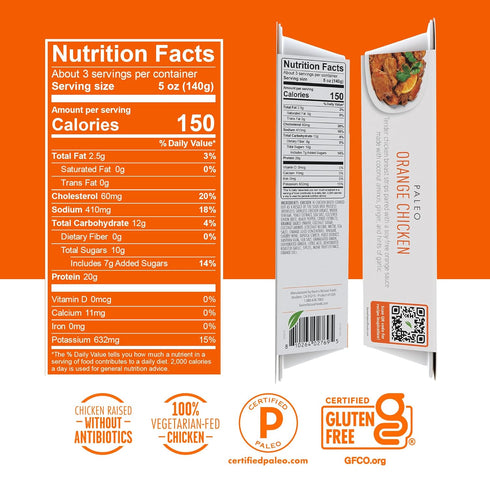 16 Kevin's Natural Foods, Chicken Orange Sous Vide, Ounce