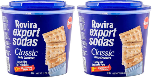 Rovira Export Soda Crackers, 21 oz. Bucket - A Perfect Snack -