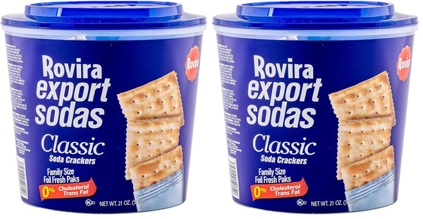 Rovira Export Soda Crackers, 21 oz. Bucket - A Perfect Snack -