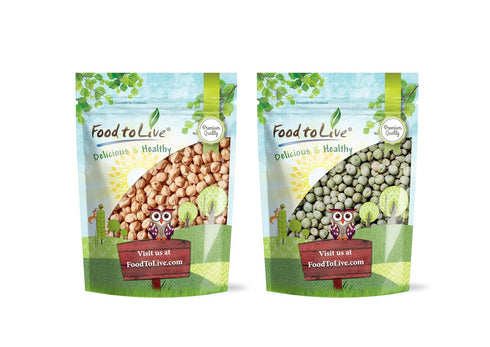 Food to Live Premium Pulses Bundle, 2 Pack - Chickpeas (5 LB),