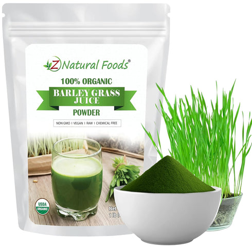 Z Natural Foods Organic Barley Grass Juice Powder - Made in USA,