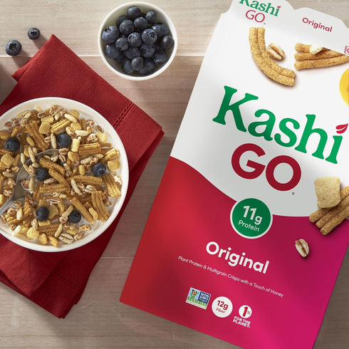 13.1oz (1 Kashi GO Breakfast Cereal, Vegetarian Protein, Fiber Cereal, Original, Box Box)
