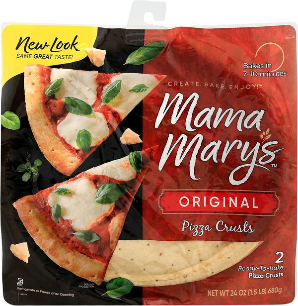 Mama Mary's 12" Original Ready to Bake Pizza Crusts, 2 Count