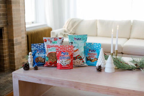 Pack 3-8.5 oz Utz Snowballs White Cheddar Cheese Balls of - Festive Holiday-Themed Cheesy Snack for All Ages