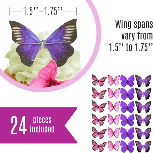 Sugar Robot Inc. Edible Butterflies for Cake Decorating - Small Size, Premium Crafted in the USA - Butterfly Cake