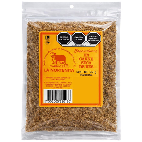 LA NORTENITA Beef Jerky - Carne Seca de Res, 250g (8.8oz) - Shredded Beef