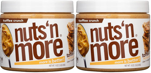 Nuts N More Toffee Crunch Peanut Butter Spread - High Protein, Low