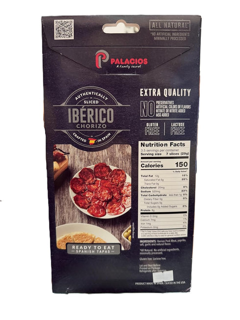 Palacios Sliced Ibrico Chorizo by - All Natural