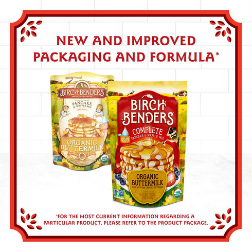 16 oz (Pack 2) Birch Benders Organic Buttermilk Pancake and Waffle Mix