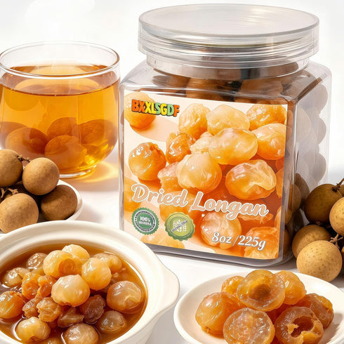 Dried Longan Fruit 8oz - 100% Natural, No Sugar Added Thai Longan