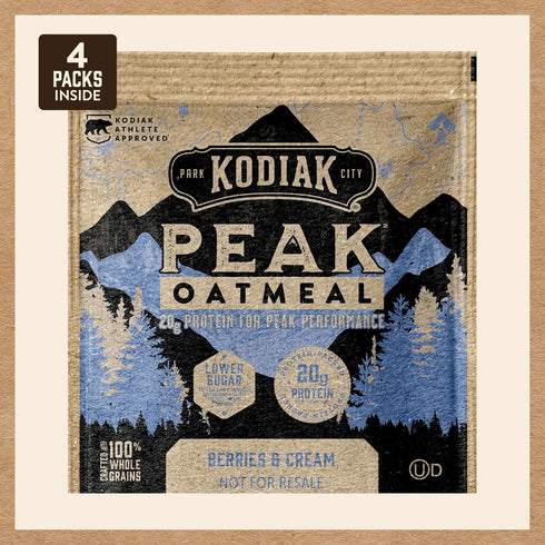 Packets, Protein,100% 6 4 packets 24 packets) Kodiak Cakes Peak Instant Oatmeal Berries & Cream, High Whole Grains, box